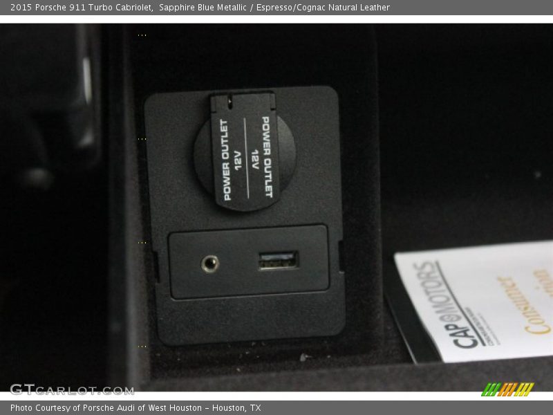 Sapphire Blue Metallic / Espresso/Cognac Natural Leather 2015 Porsche 911 Turbo Cabriolet