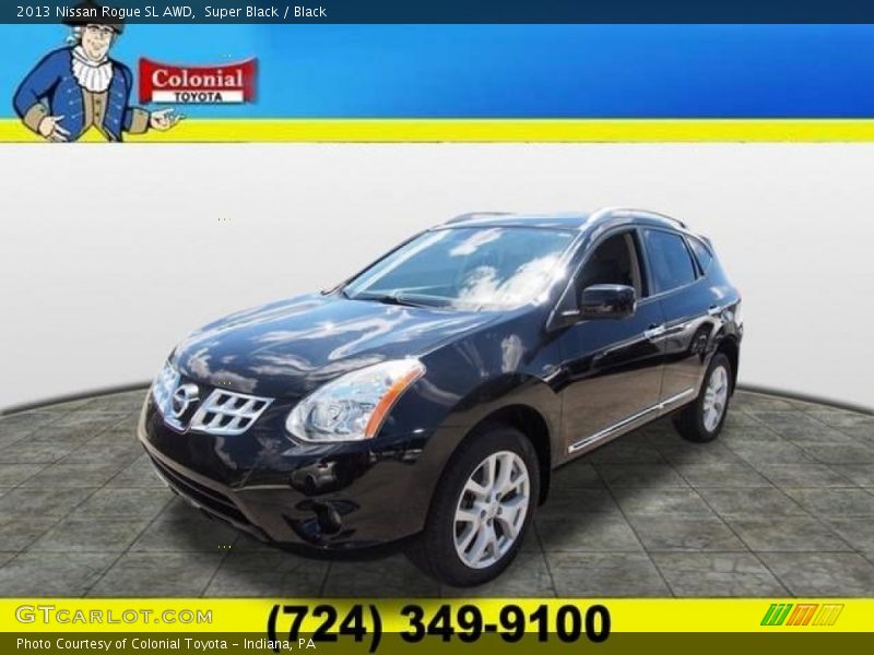 Super Black / Black 2013 Nissan Rogue SL AWD