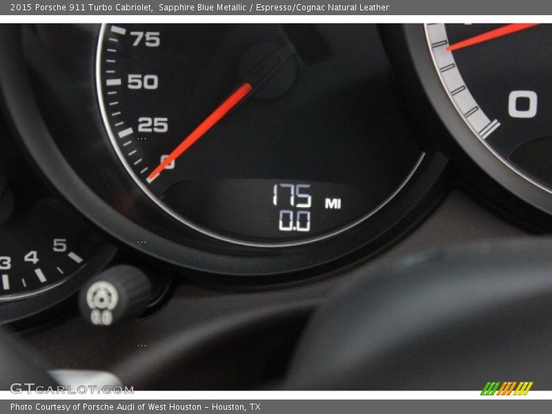 Sapphire Blue Metallic / Espresso/Cognac Natural Leather 2015 Porsche 911 Turbo Cabriolet