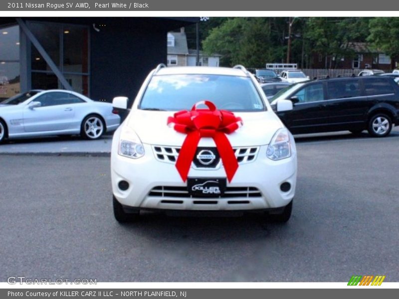 Pearl White / Black 2011 Nissan Rogue SV AWD