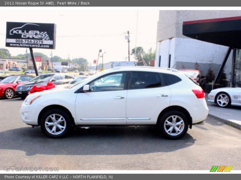 Pearl White / Black 2011 Nissan Rogue SV AWD