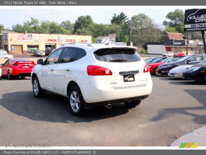 Pearl White / Black 2011 Nissan Rogue SV AWD