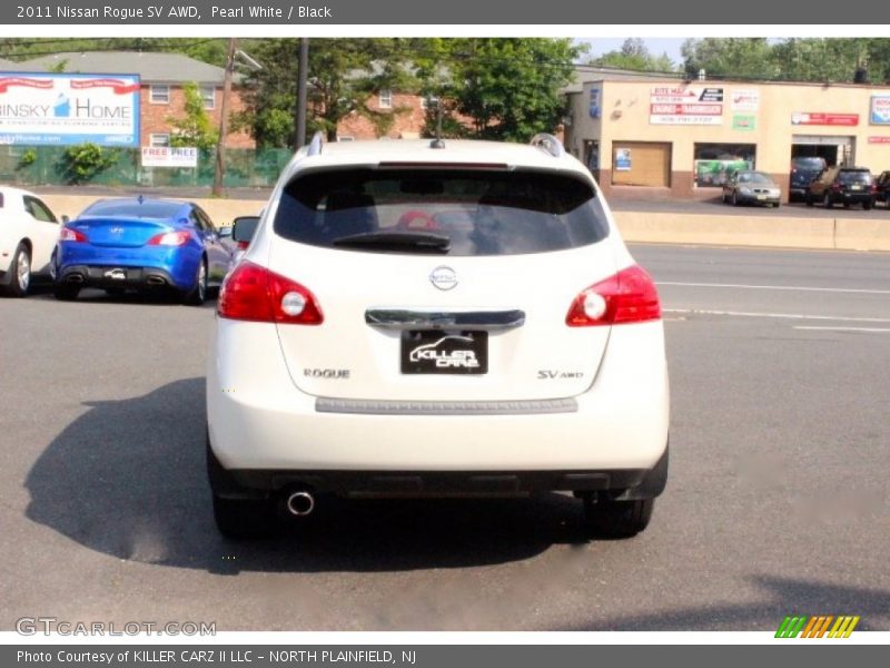 Pearl White / Black 2011 Nissan Rogue SV AWD