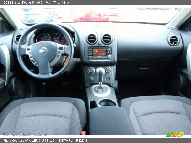 Pearl White / Black 2011 Nissan Rogue SV AWD