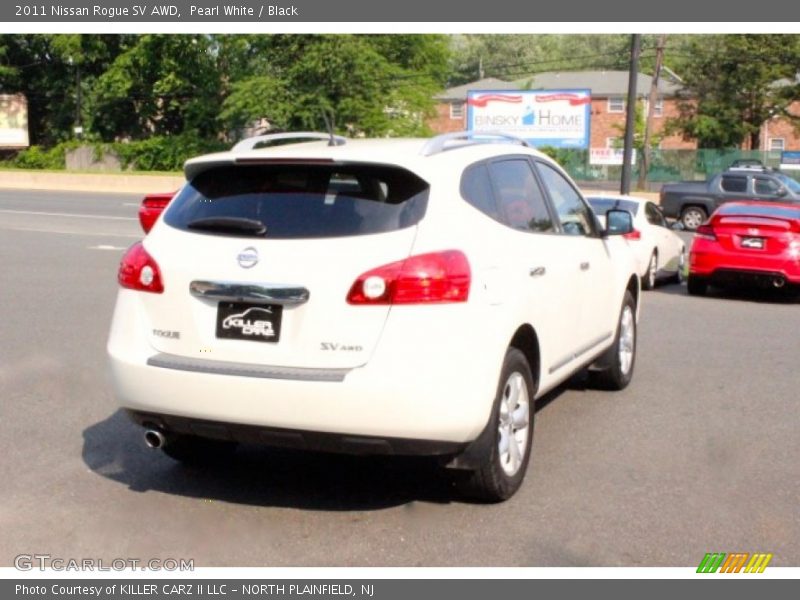 Pearl White / Black 2011 Nissan Rogue SV AWD