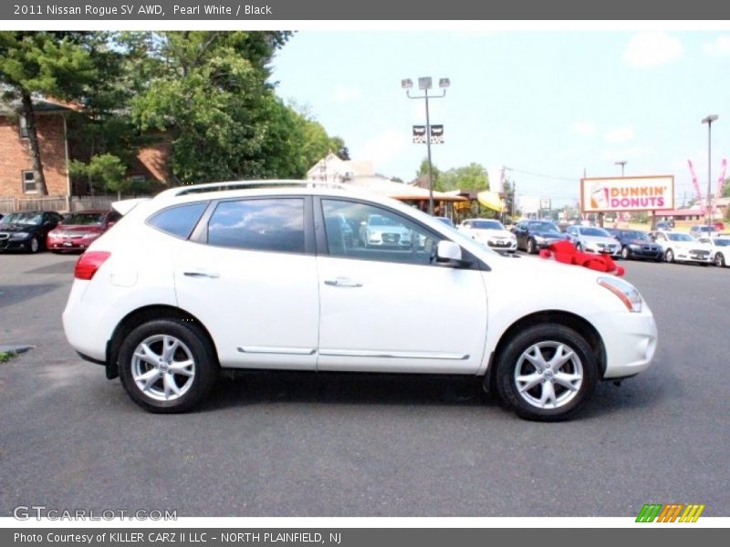 Pearl White / Black 2011 Nissan Rogue SV AWD