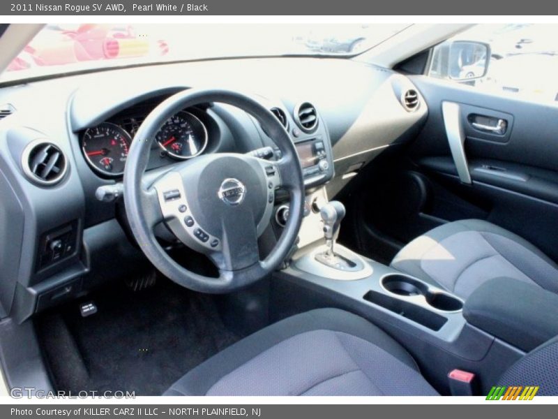 Pearl White / Black 2011 Nissan Rogue SV AWD