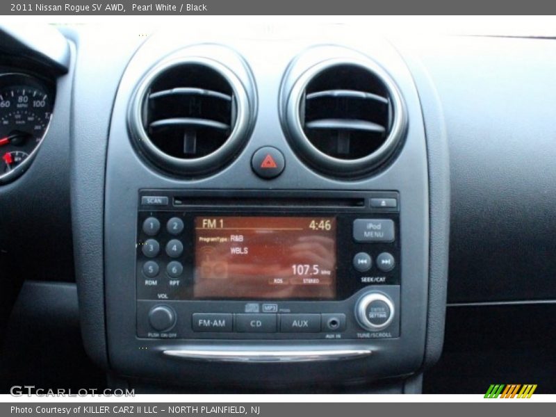 Pearl White / Black 2011 Nissan Rogue SV AWD