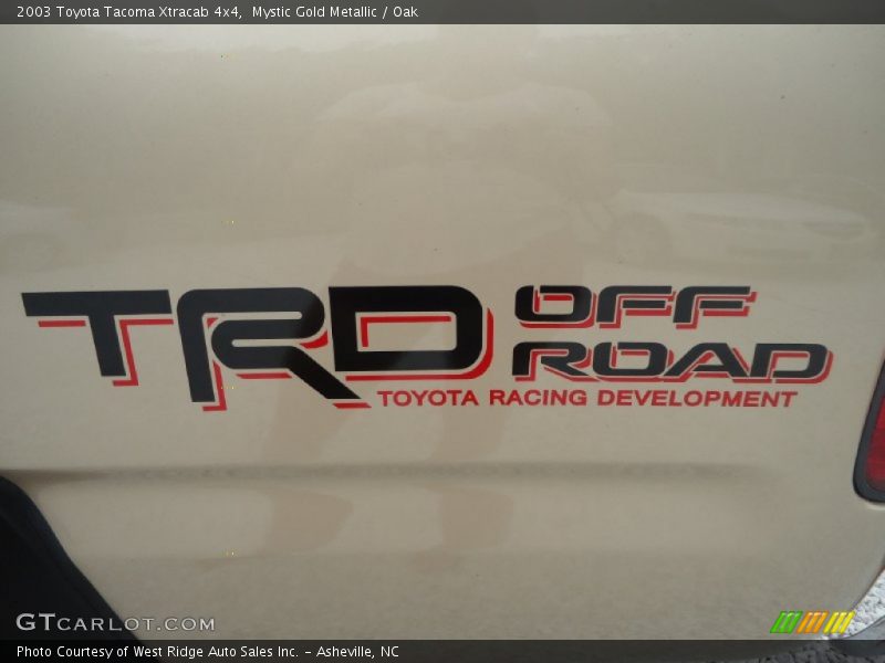 Mystic Gold Metallic / Oak 2003 Toyota Tacoma Xtracab 4x4