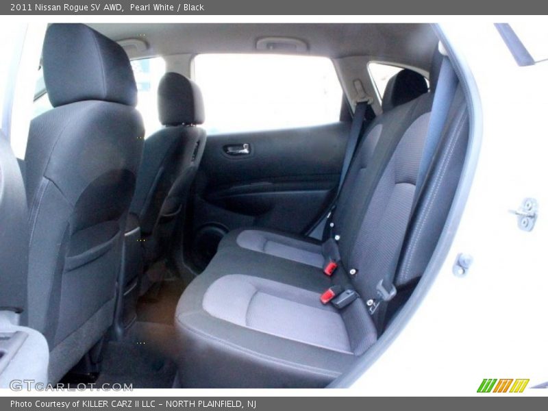 Pearl White / Black 2011 Nissan Rogue SV AWD