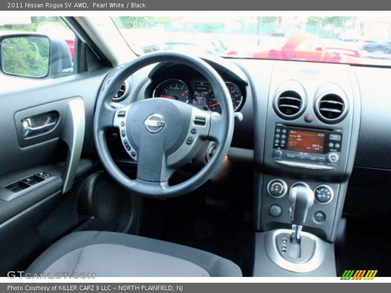 Pearl White / Black 2011 Nissan Rogue SV AWD