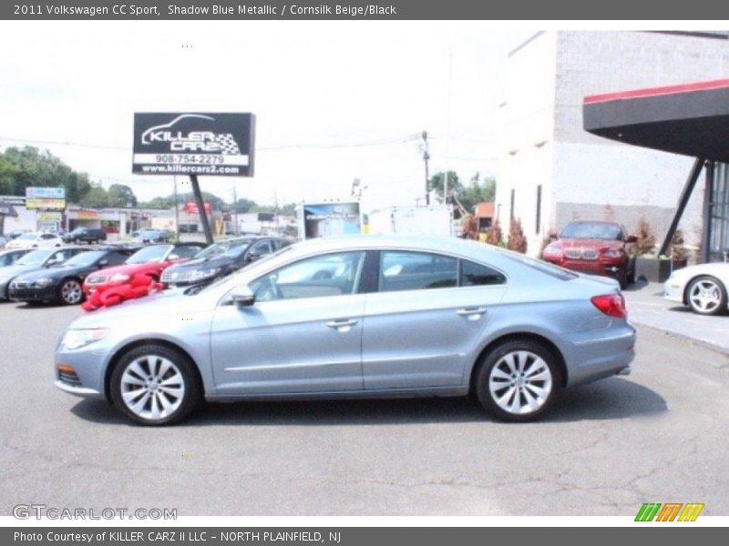 Shadow Blue Metallic / Cornsilk Beige/Black 2011 Volkswagen CC Sport