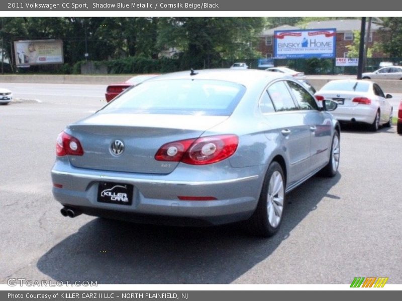 Shadow Blue Metallic / Cornsilk Beige/Black 2011 Volkswagen CC Sport