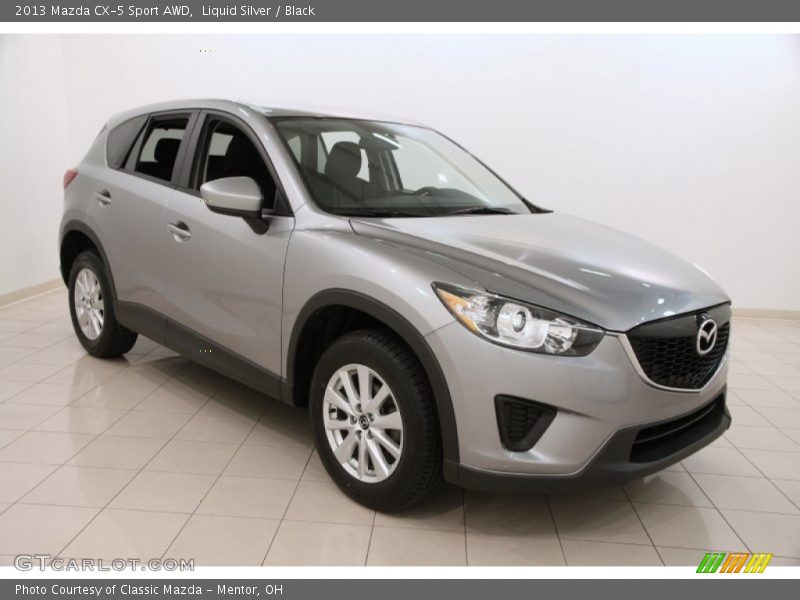 Liquid Silver / Black 2013 Mazda CX-5 Sport AWD
