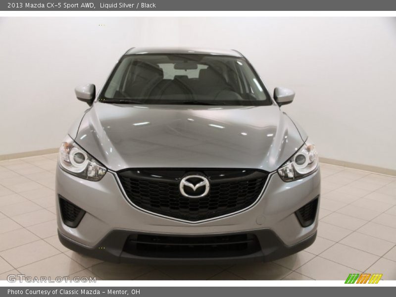 Liquid Silver / Black 2013 Mazda CX-5 Sport AWD