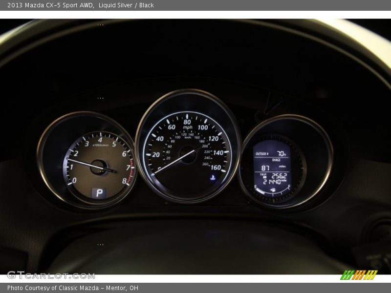 Liquid Silver / Black 2013 Mazda CX-5 Sport AWD
