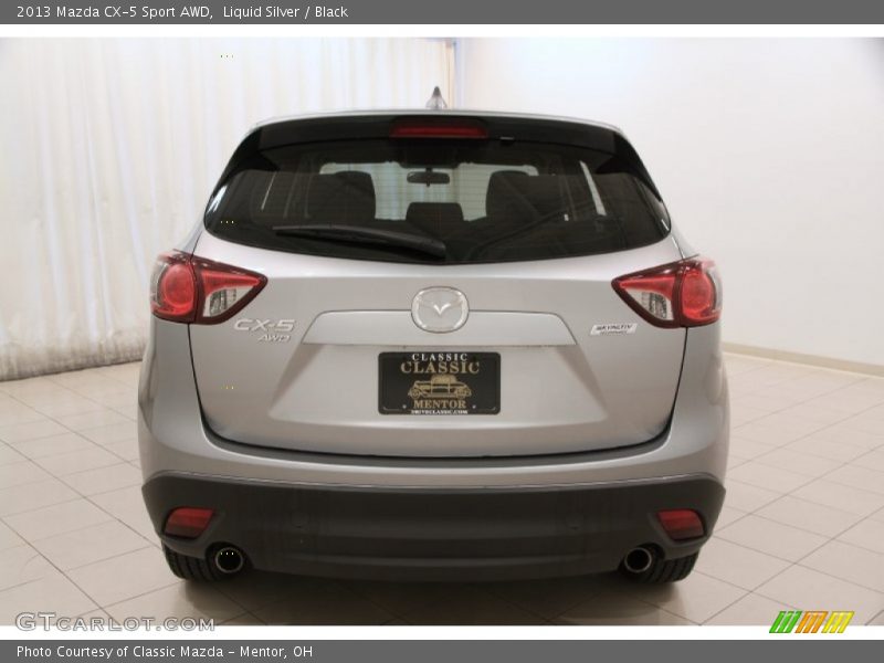 Liquid Silver / Black 2013 Mazda CX-5 Sport AWD