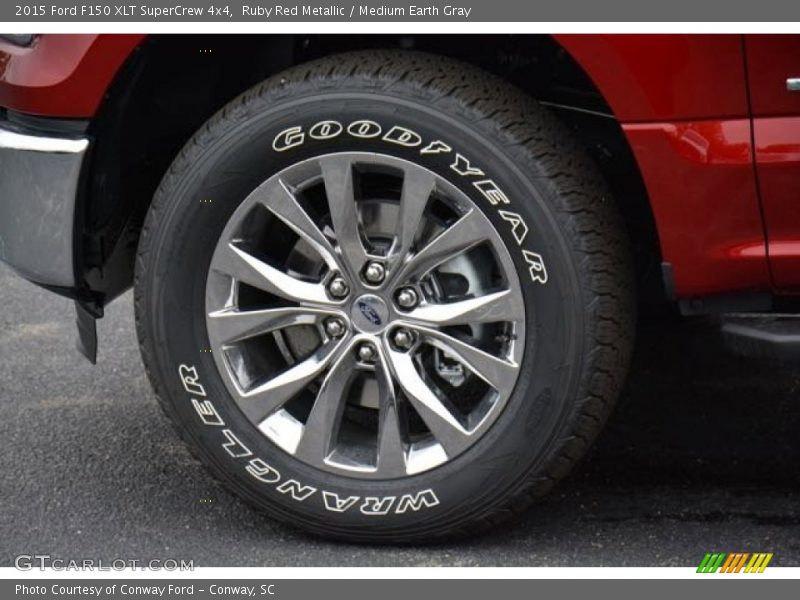 Ruby Red Metallic / Medium Earth Gray 2015 Ford F150 XLT SuperCrew 4x4