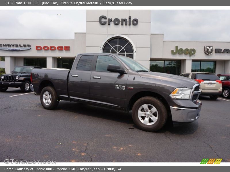 Granite Crystal Metallic / Black/Diesel Gray 2014 Ram 1500 SLT Quad Cab