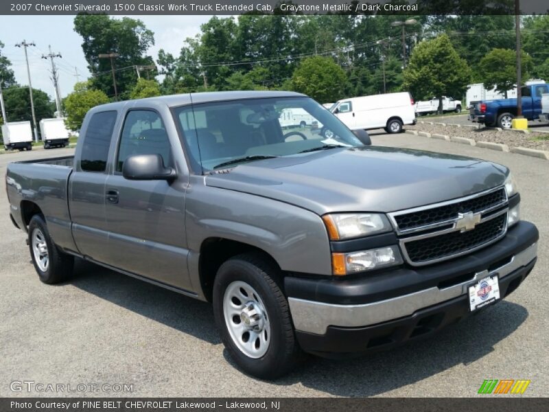 Graystone Metallic / Dark Charcoal 2007 Chevrolet Silverado 1500 Classic Work Truck Extended Cab