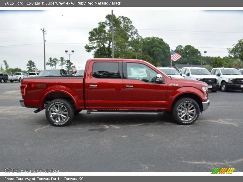 Ruby Red Metallic / Black 2015 Ford F150 Lariat SuperCrew 4x4