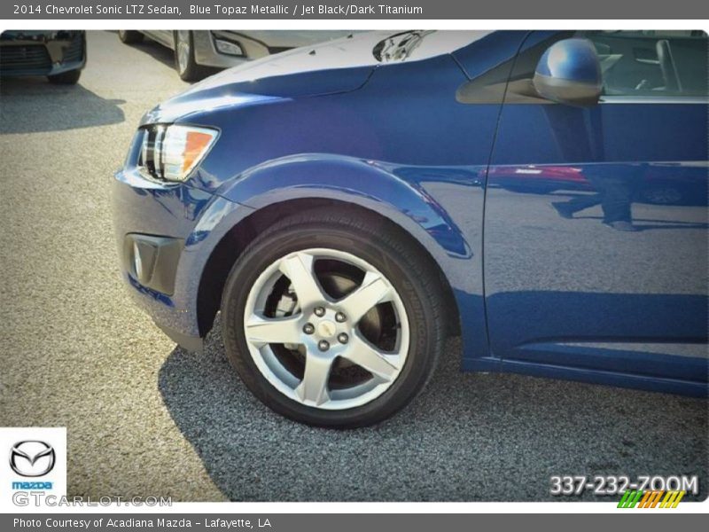 Blue Topaz Metallic / Jet Black/Dark Titanium 2014 Chevrolet Sonic LTZ Sedan
