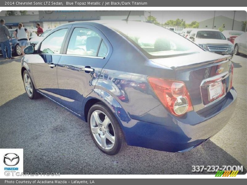 Blue Topaz Metallic / Jet Black/Dark Titanium 2014 Chevrolet Sonic LTZ Sedan