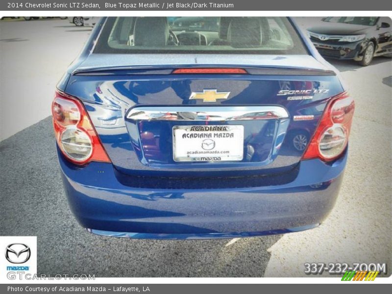 Blue Topaz Metallic / Jet Black/Dark Titanium 2014 Chevrolet Sonic LTZ Sedan