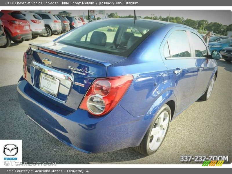 Blue Topaz Metallic / Jet Black/Dark Titanium 2014 Chevrolet Sonic LTZ Sedan