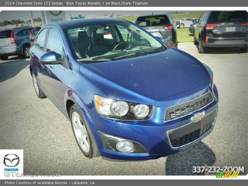 Blue Topaz Metallic / Jet Black/Dark Titanium 2014 Chevrolet Sonic LTZ Sedan