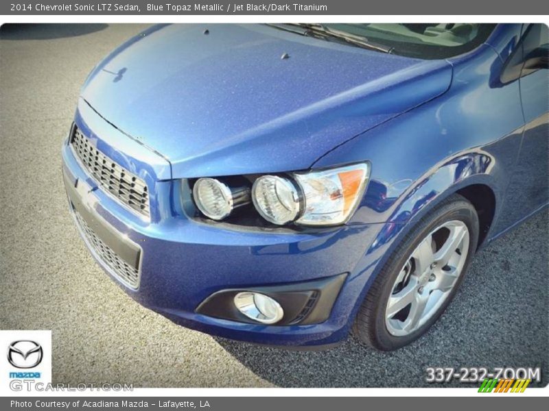 Blue Topaz Metallic / Jet Black/Dark Titanium 2014 Chevrolet Sonic LTZ Sedan