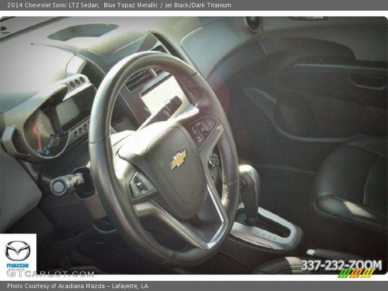 Blue Topaz Metallic / Jet Black/Dark Titanium 2014 Chevrolet Sonic LTZ Sedan