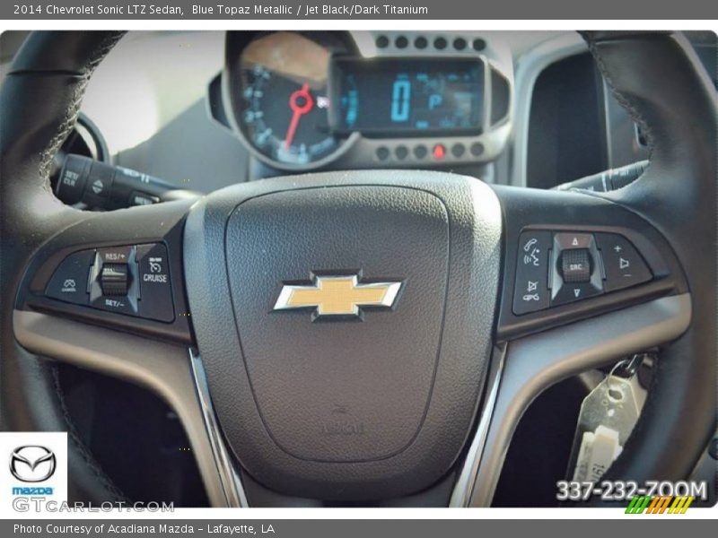 Blue Topaz Metallic / Jet Black/Dark Titanium 2014 Chevrolet Sonic LTZ Sedan