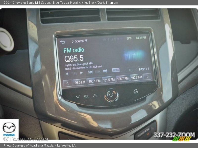 Blue Topaz Metallic / Jet Black/Dark Titanium 2014 Chevrolet Sonic LTZ Sedan
