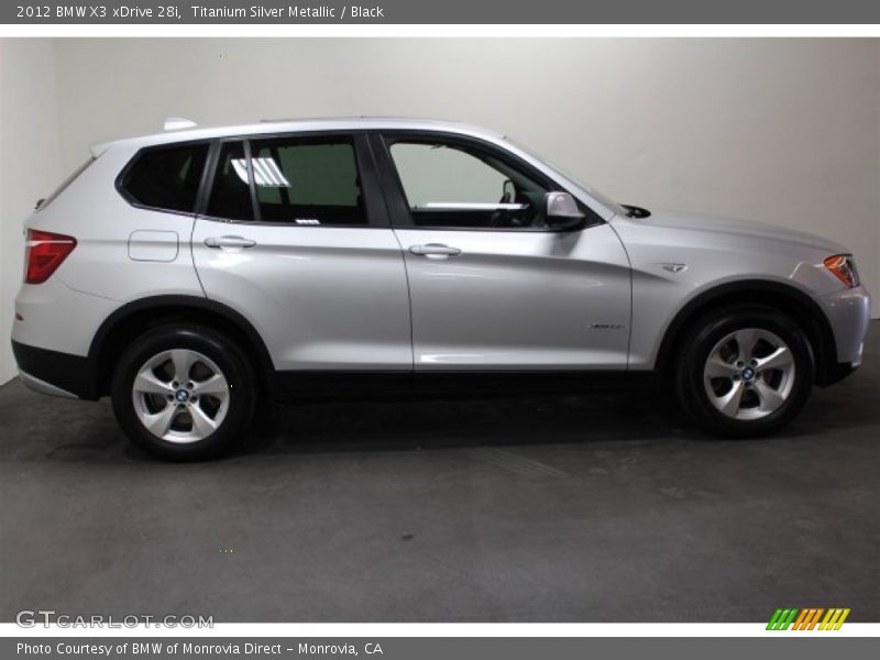 Titanium Silver Metallic / Black 2012 BMW X3 xDrive 28i