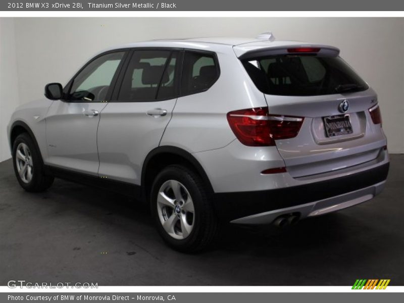 Titanium Silver Metallic / Black 2012 BMW X3 xDrive 28i