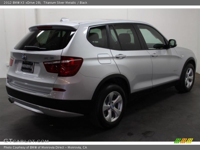 Titanium Silver Metallic / Black 2012 BMW X3 xDrive 28i