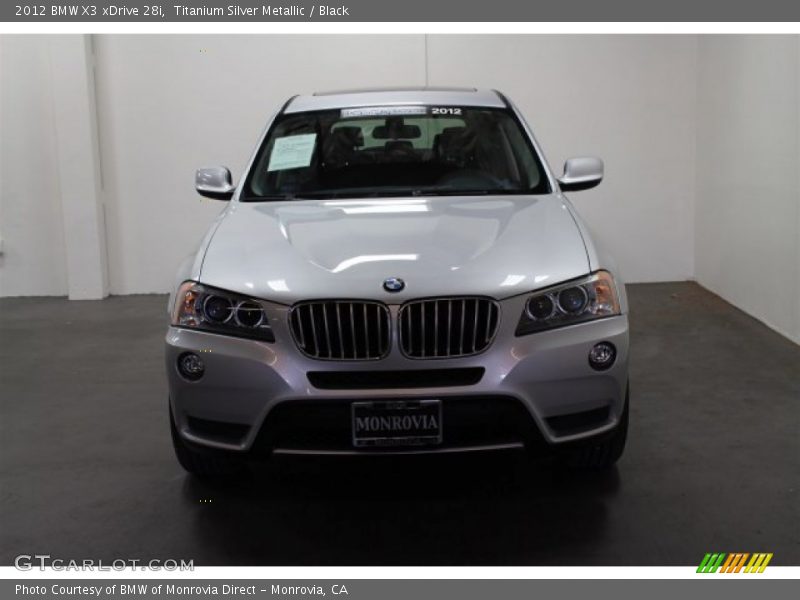 Titanium Silver Metallic / Black 2012 BMW X3 xDrive 28i