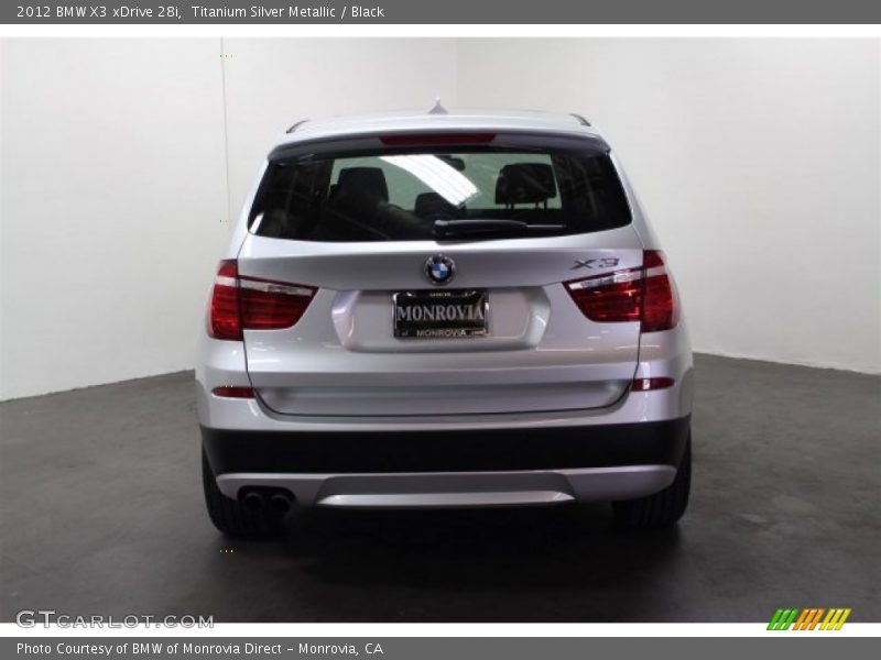 Titanium Silver Metallic / Black 2012 BMW X3 xDrive 28i