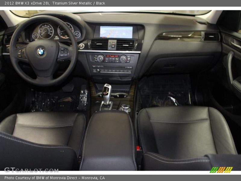 Titanium Silver Metallic / Black 2012 BMW X3 xDrive 28i