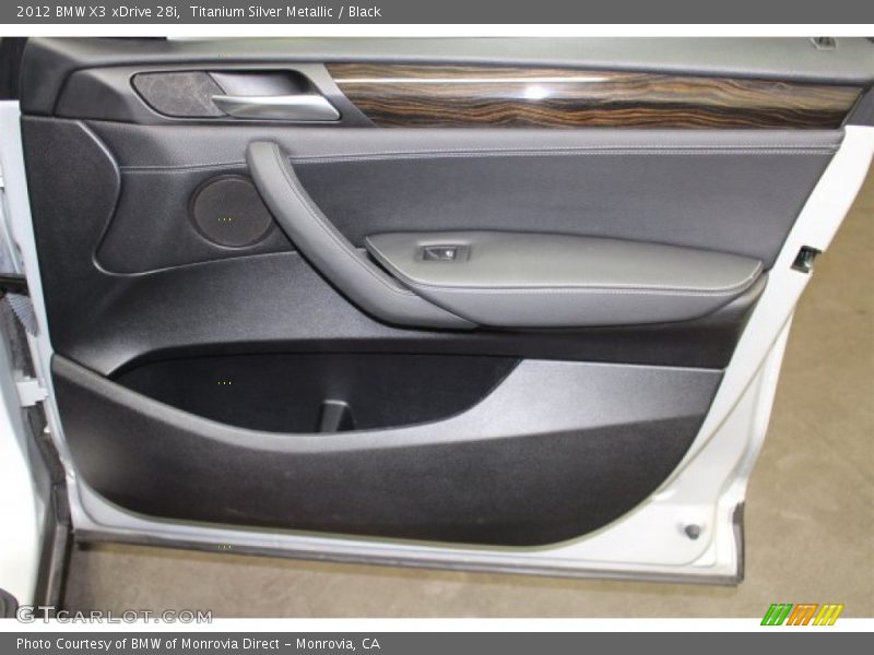 Titanium Silver Metallic / Black 2012 BMW X3 xDrive 28i