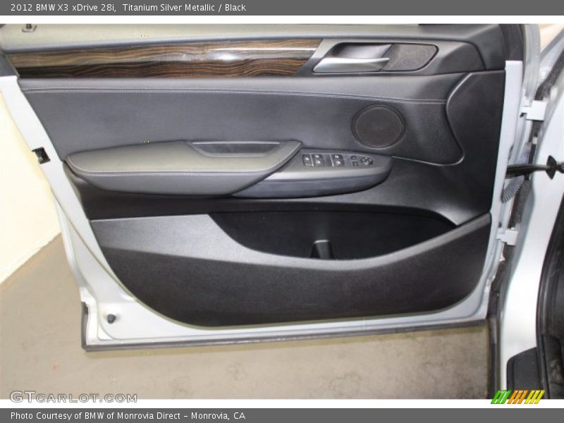 Titanium Silver Metallic / Black 2012 BMW X3 xDrive 28i