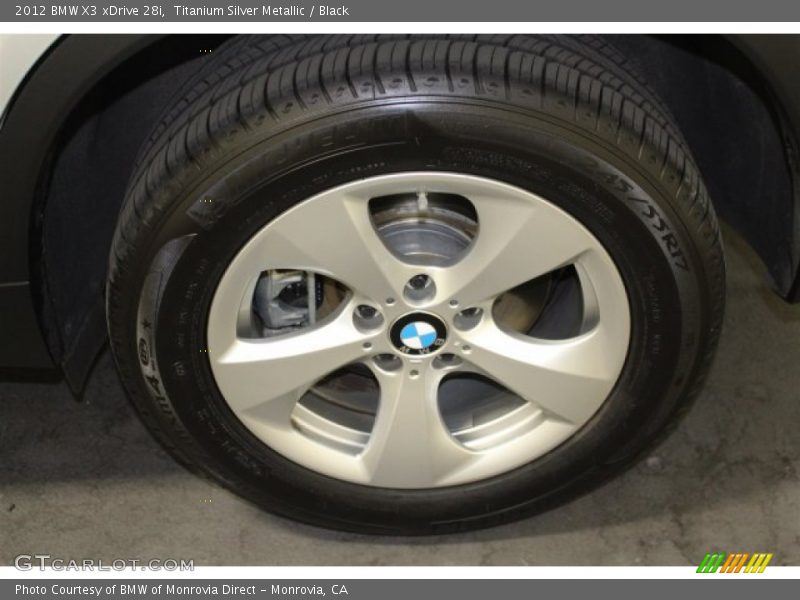Titanium Silver Metallic / Black 2012 BMW X3 xDrive 28i