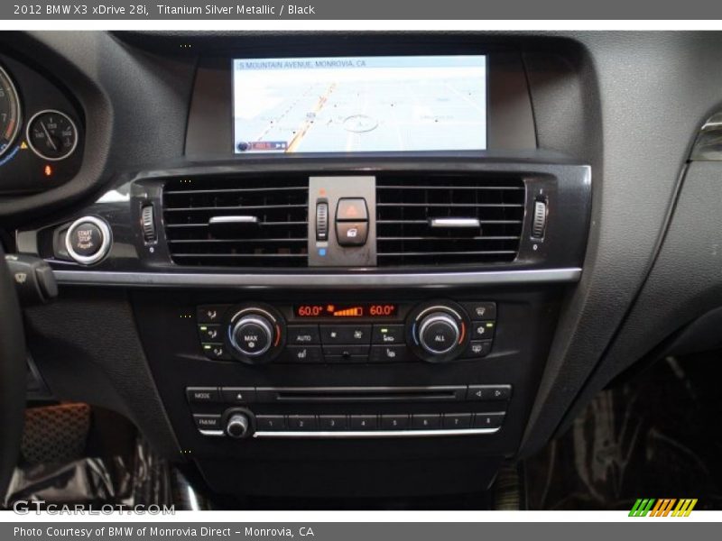 Titanium Silver Metallic / Black 2012 BMW X3 xDrive 28i