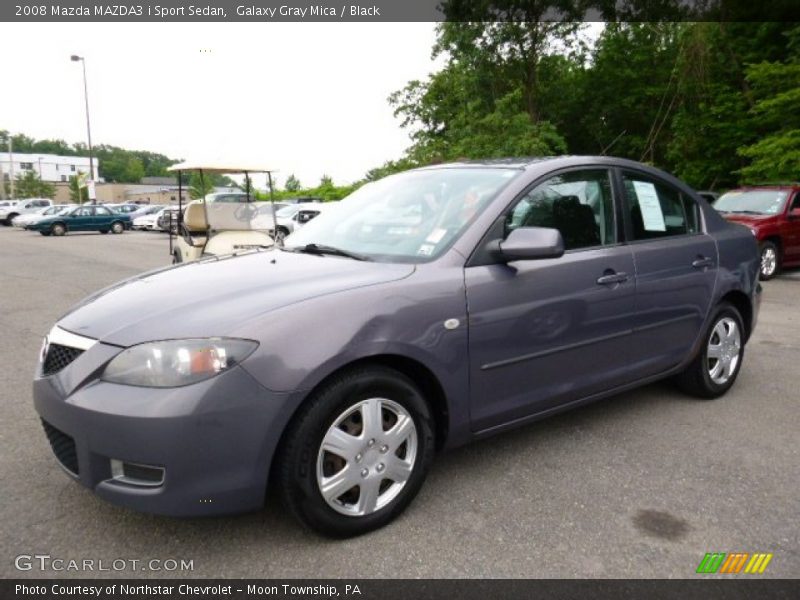 Galaxy Gray Mica / Black 2008 Mazda MAZDA3 i Sport Sedan