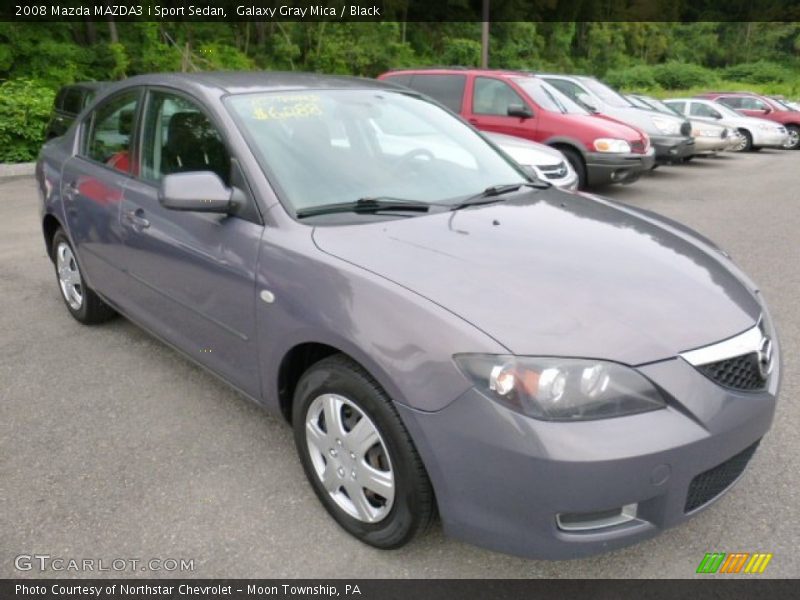 Galaxy Gray Mica / Black 2008 Mazda MAZDA3 i Sport Sedan