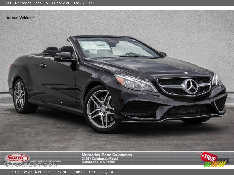 Black / Black 2016 Mercedes-Benz E 550 Cabriolet