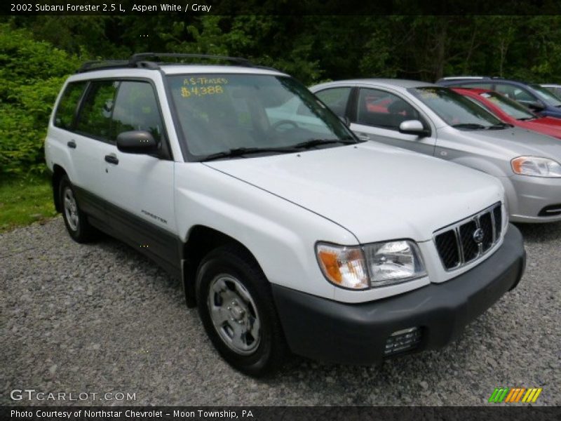 Aspen White / Gray 2002 Subaru Forester 2.5 L