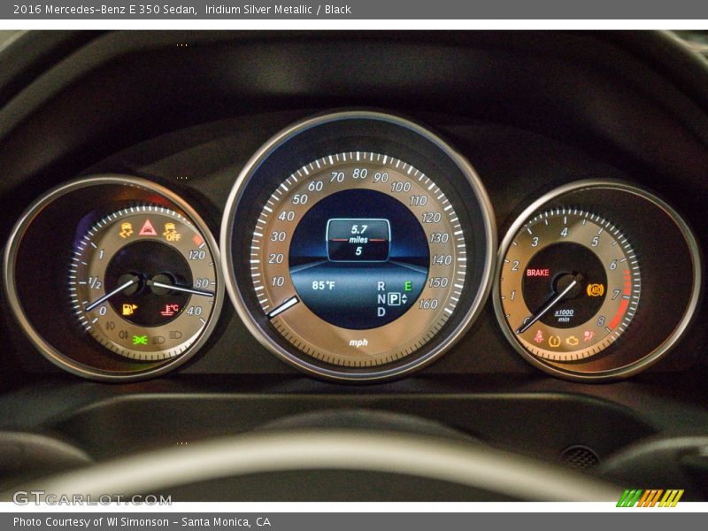 Iridium Silver Metallic / Black 2016 Mercedes-Benz E 350 Sedan