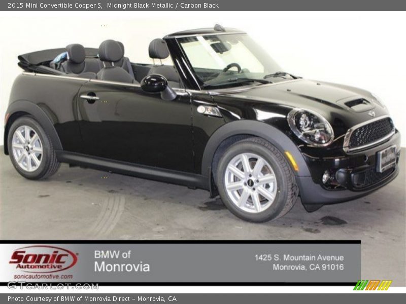 Midnight Black Metallic / Carbon Black 2015 Mini Convertible Cooper S
